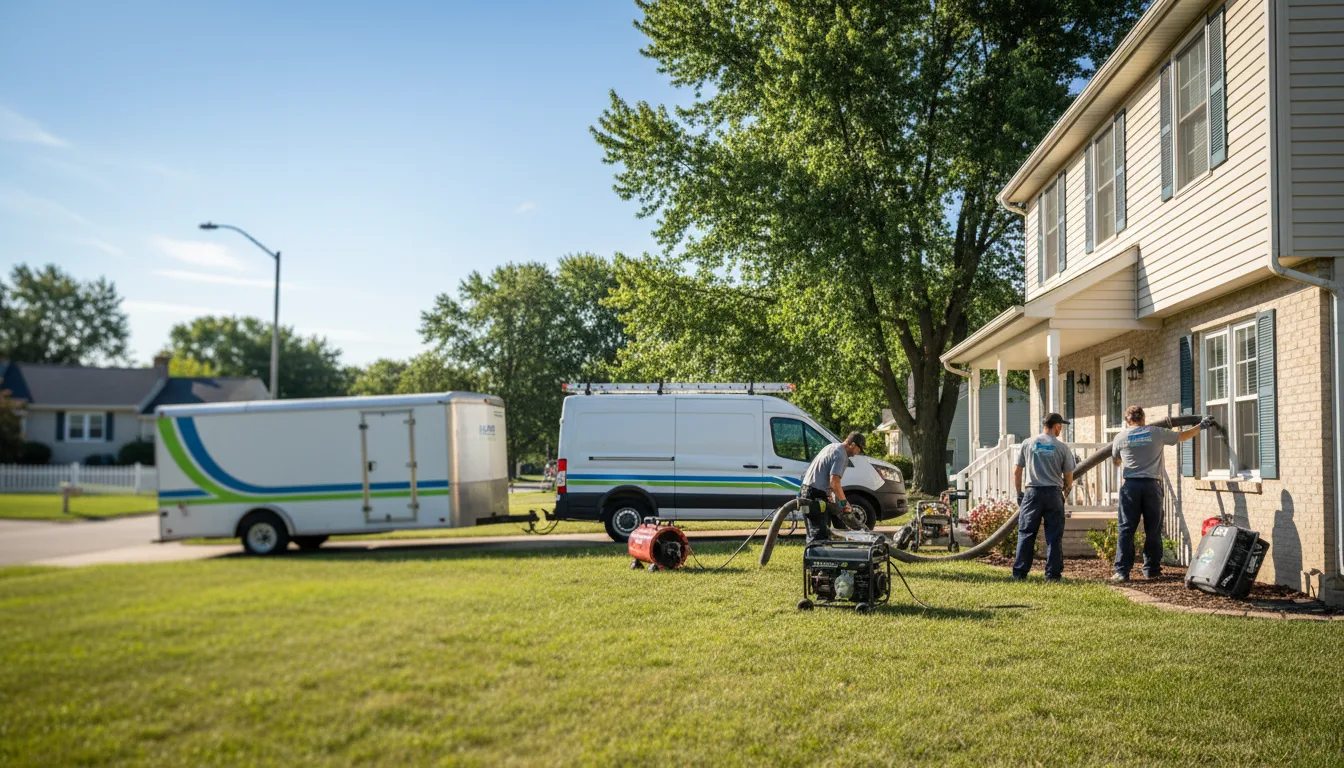 Flooded Basement Restoration And Cleanup With Repair in Old Monroe, MO near me